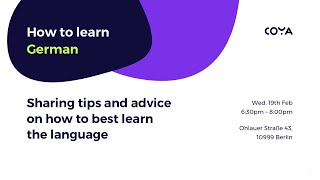 How to learn German: tips and advice | Coya