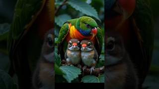 "Barbet’s Rainy Morning Love | Colorful Wings, Silent Snuggles 🌧️🪺 #birdshorts #junglelife"