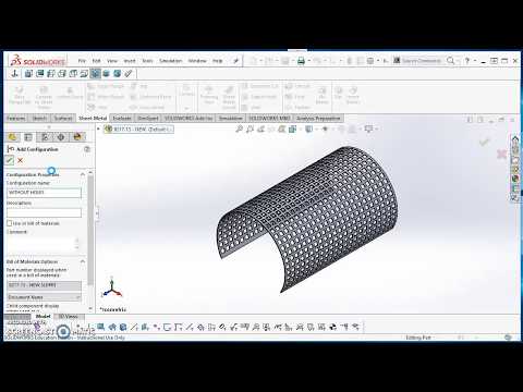 Base Flange and Fill Pattern in SolidWorks 2017