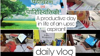 A productive day in life of upsc aspirant| Study routine #upschindi