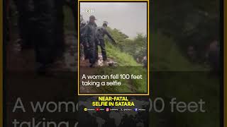 Woman falls 100 feet in Maharashtra while taking selfie in Satara, rescued by locals | WION Shorts