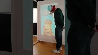 Making a CUSTOM BART SIMPSON rug! (Part 1) #art #diy #howto #rugtufting #satisfying #craft