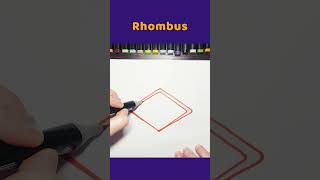 Rhombus | Draw shapes,  learn, numbers, draw, 1234, schooling | song 1-100