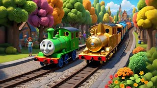 Seven Toy Trains on Track Number Nine | Fun Counting Song for Kids | Nursery Rhymes and Baby Songs