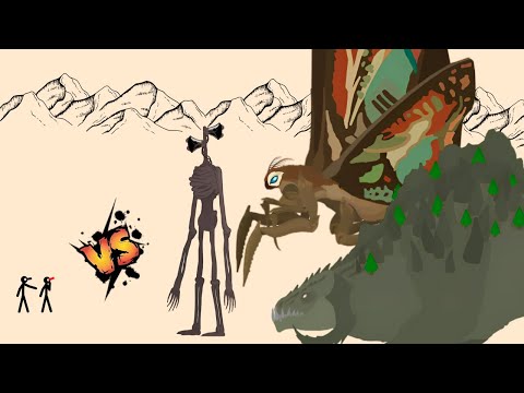 Humans vs Siren Head, Mothra, and Titanus Methuselah