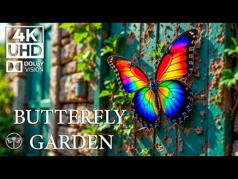 Whispers of Nature 4K 🦋🌿  Peaceful Piano & Butterfly Dance Amidst Greenery