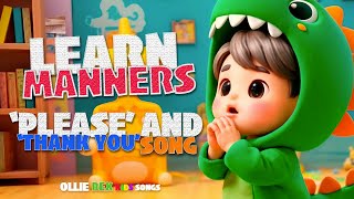 Adorable Dino Kid Learns Manners | Fun Please and Thank You Song in a Magical World!
