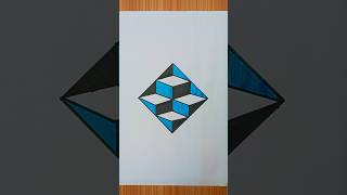 Easy 3d Drawing #youtubeshorts #opticalillussion #shortvideo