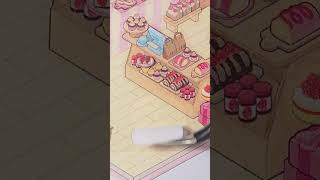 Relaxing ASMR | DIY 3D Stickers 🍬 Sweetness Dessert Shop in Pink Paradise#asmr #sticker #diy #cute