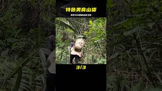 男孩和小雪一早就上山，運氣很好收獲特色美食山貨 #農村生活 #荒野求生 #荒野独居 #求生挑战 #生存挑战 #荒野