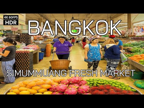 🇹🇭 Bangkok 24-Hour Fresh Market | Exotic Fruits, Meat & Local Life 4K HDR