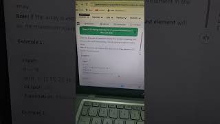 maximum element gfg question #coding #gfg #dsa #c++