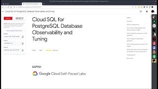 GSP921 Cloud SQL for PostgreSQL Database Observability and Tuning