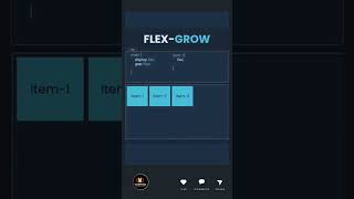 Flex grow concept in CSS  #coder #code