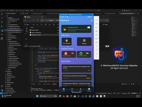 PhishGuard | AI-Powered SMS Phishing Detection Mobile App (React Native + Redux | 2025)