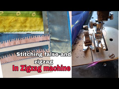 How to stitch falls in zigzag machine || #embroidery #falls #tailoring #stitching