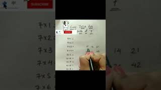 #tableof7 #easytrickfortableof7 #mathstable #Ytshort #shorts