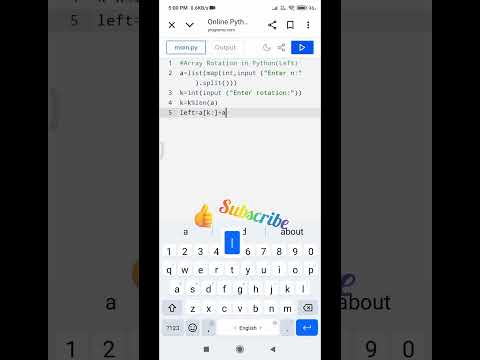 Array Rotation in Python  #coding #shortcut #viral #lavanya #rotation #left #array #python #right