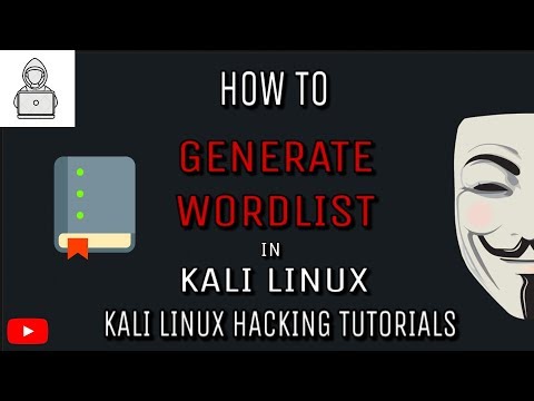 How to Genrate Wordlist For Password Hacking in KALI LINUX