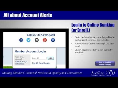 Account Alerts Tutorial Video