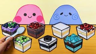 슬라임의 파바 1일 1케이크스토리 먹방 스톱모션🍰STOPMOTION SLIME 1DAY 1CAKESTORY MUKBANG 🍰