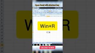 #shorts open Excel with shortcut key | excel tips and tricks