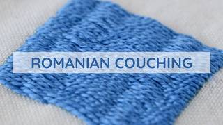 Romanian Couching Stitch Tutorial | Self-Couching Hand Embroidery for Texture & Mending