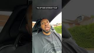 918 Spyder Interior Tour!