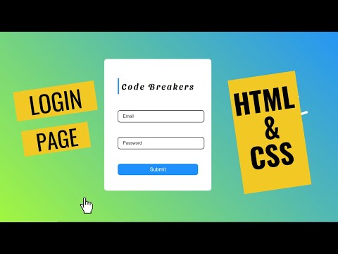 Attractive login page with HTML and CSS only 2023 | Code Breakers