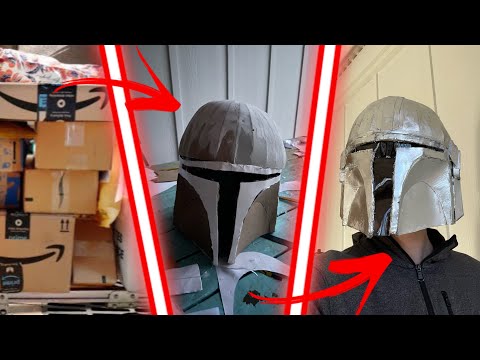 How I made a Mandalorian helmet out of cardboard!