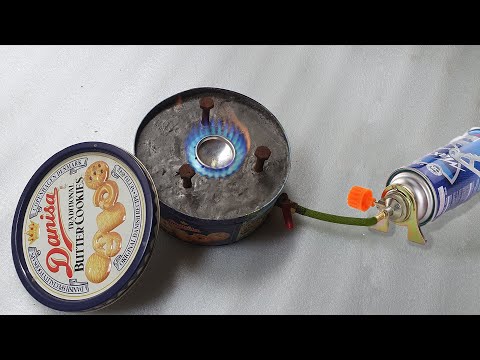 Sáng tạo Bếp Gas từ Xi Măng tuổi thọ 30 năm | Creative Gas Mini Stove From Cookies Box And Cement