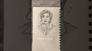 ✍️Quick art transition✨#artlovers #art #drawing #arttransition #thv #btsdrawing #btsfanart #fanart