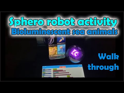 Sphero robot activity walk-through - Bioluminescent sea animals RGB colors coding