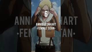 All 9 Titan Shifters Ranked(Attack On Titan) | #shorts #anime