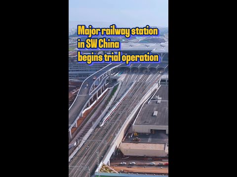 Major railway station in SW China begins trial operation