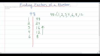 Finding Factors of a Number
