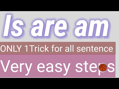 How to use Is Are am in basic steps /Is/are/am in English /easy concept of English grammar