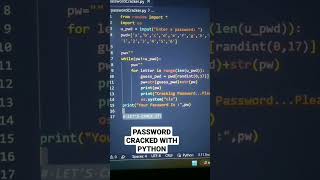 PASSWORD CRACKED WITH PYTHON ||#hacker #hacker #hackinggames #hack #reels @Scientific Indian