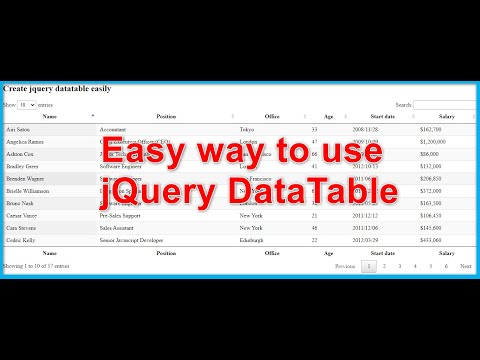jQuery datatable - Convert simple HTML table to advanced 🔥🔥