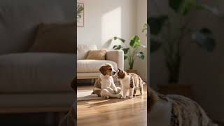 Zen Puppy… Interrupted by a Curious Kitten 🐶🧘‍♂️🐱