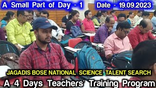 A 4 Days Teachers' Training Program Organised by JBNSTS | Day 1 (Date - 19.09.2023)