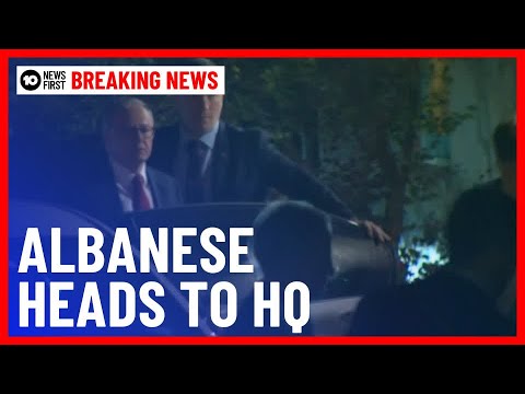 Albanese Heads To Labor HQ For Election Victory Speech | 10 News First