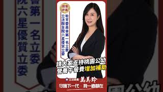 萬美玲爭取提高桃園公立幼兒園餐點費補助