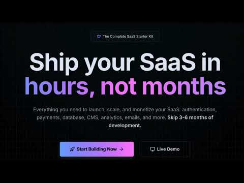 The Complete SaaS Starter Kit That Saves You 1000+ Hours