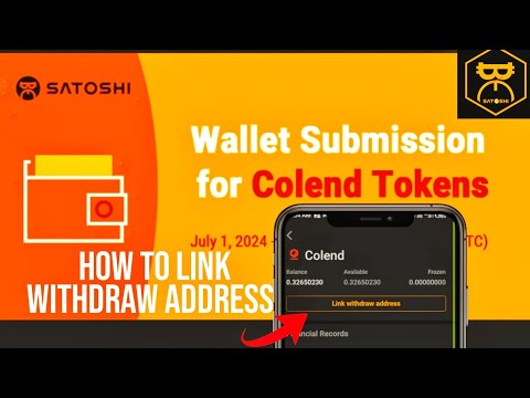 How to link withdraw address to the colend Airdrop on the satoshi app