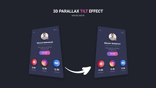 3D Tilt Parallax Effect | Javascript Mousemove Tilt.js Effect