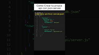 Como Crear API con Json Server y vercel  #webdesign #desarrolladorweb #webdevelopment #desarrolloweb