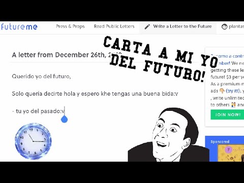 ¡mando una carta a mi yo del futuro!