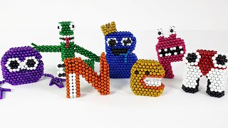 Rainbow Friends × Alphabet Lore × Magnetic balls | Magnet Art