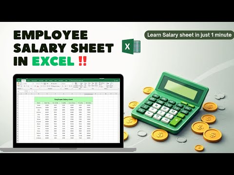 Employee Salary Sheet in Excel || DA, TA, PF, Gross & Net Salary Calculation in just 1 Minute #excel